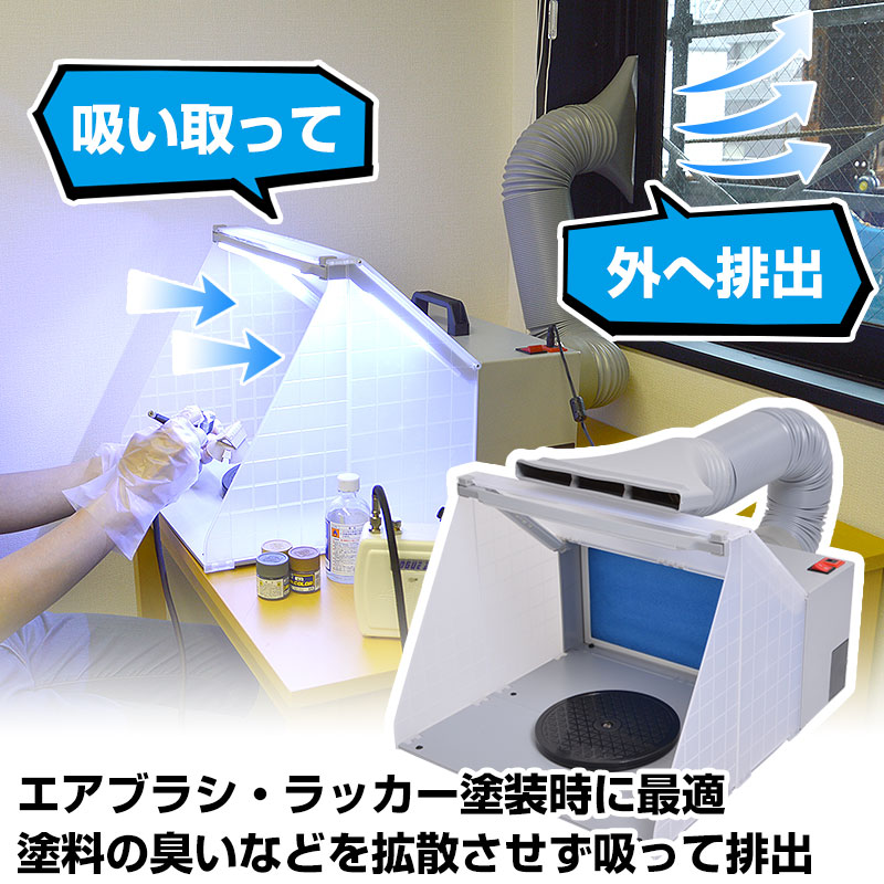 LEDライト付パワフルファン塗装ブース | サンコー株式会社 事業者向け