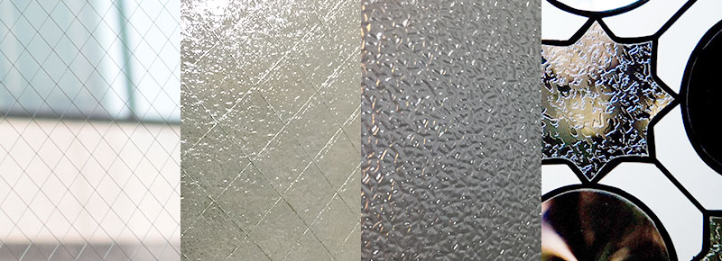 曇りガラスや装飾ガラスでも使用できます。