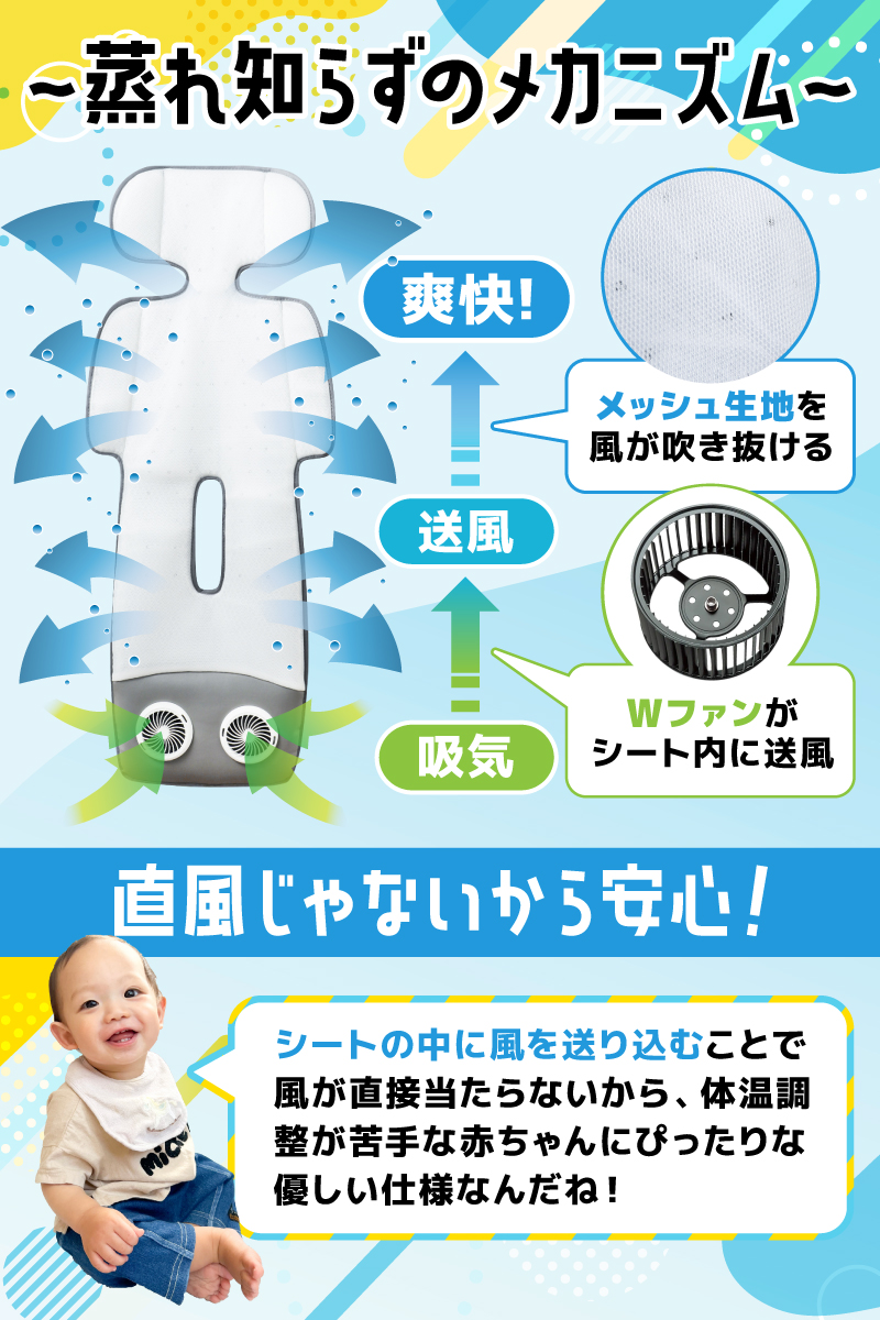 ベビーカー用シートファン「ベビクール」 | 【公式】サンコー通販サイト