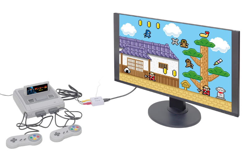 コンポジットをHDMIへ変換するアダプタ