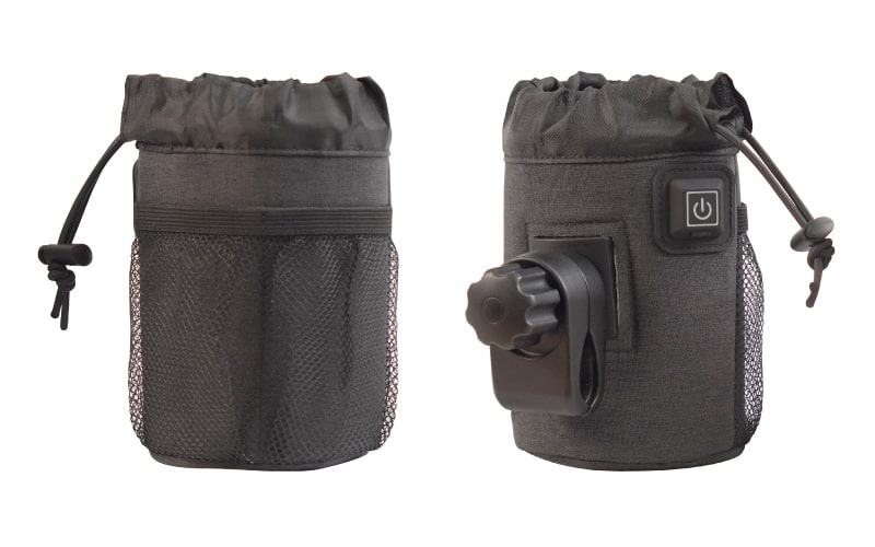 自転車用アタッチメント付きUSBあったかポーチ