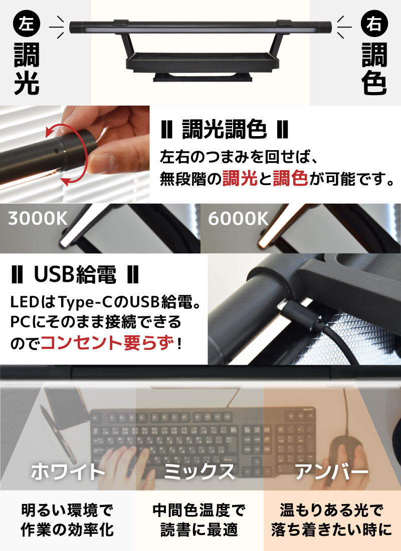 夕方からのデスクワークにおすすめ