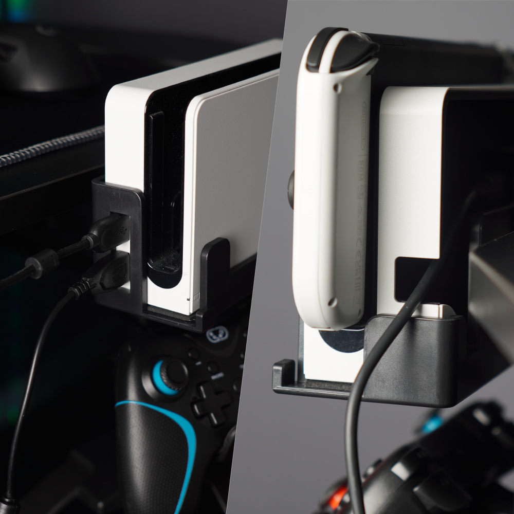 ケーブルに干渉せずドックごと収納