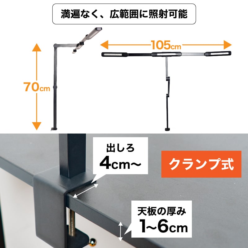 計６箇所の角度調整が可能
