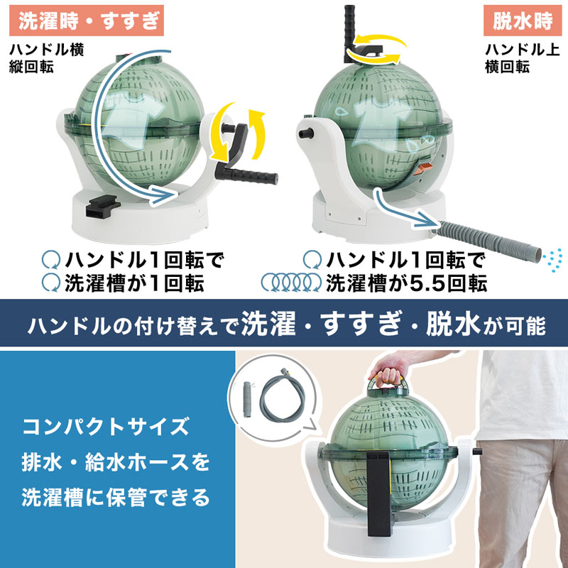 ドラム式全手動洗濯機「ぐるぐるぶんまわ槽ball」 | 【公式】サンコー通販サイト