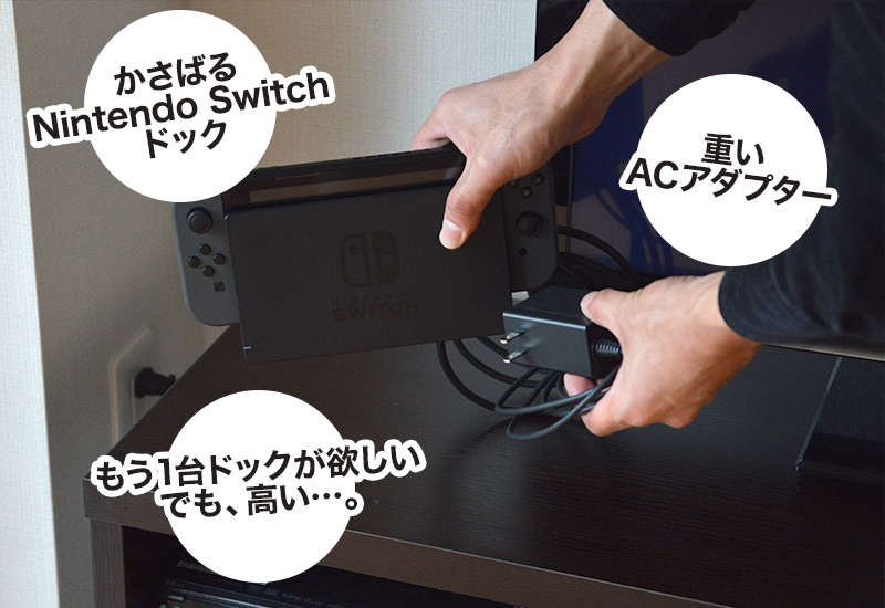 Nintendo Switch ドック&ACアダプター不要のコンパクトテレビ出力アダプター