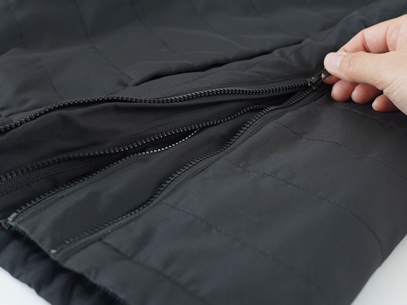 サイズ調整できる「ヒーターベスト」