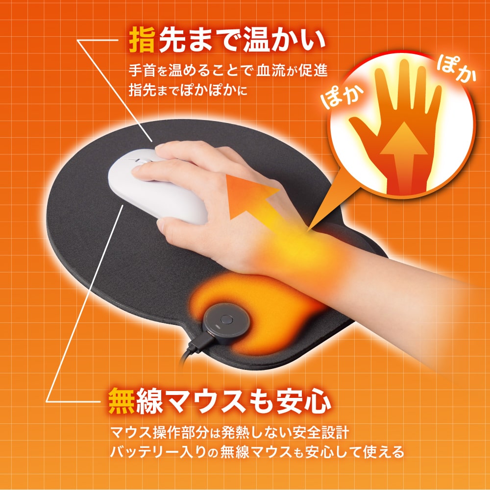 USB給電でぽっかぽか