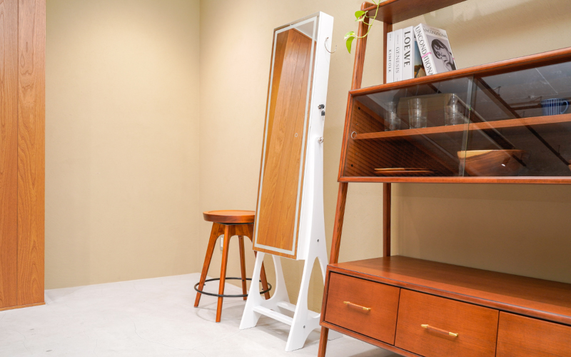 収納付きLED姿見ドレッサー