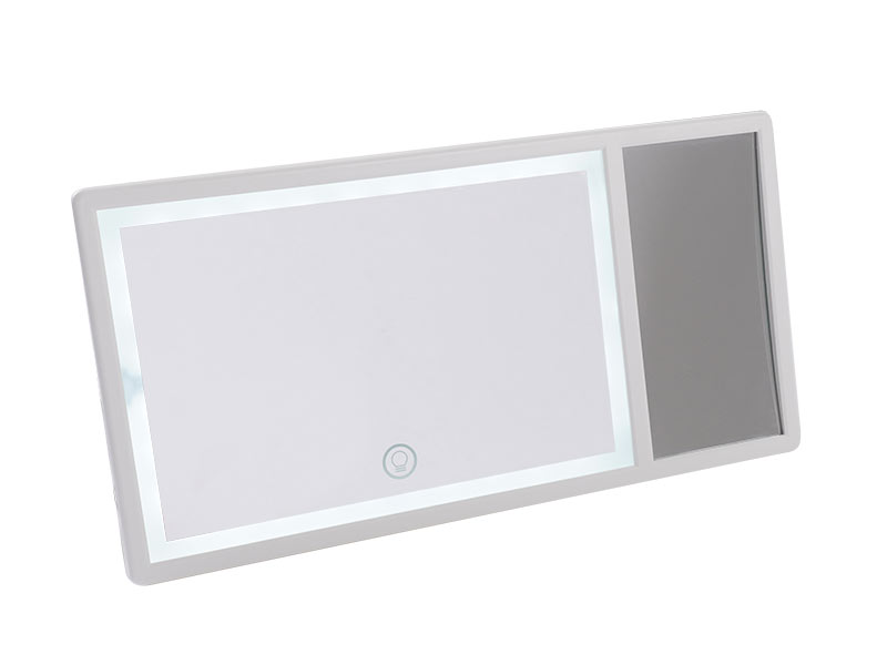 車に後付けできるLED付き大きいメイクミラー