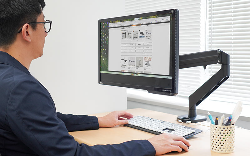 モニターアームプレミアム（ガスショック式）シングルタイプ