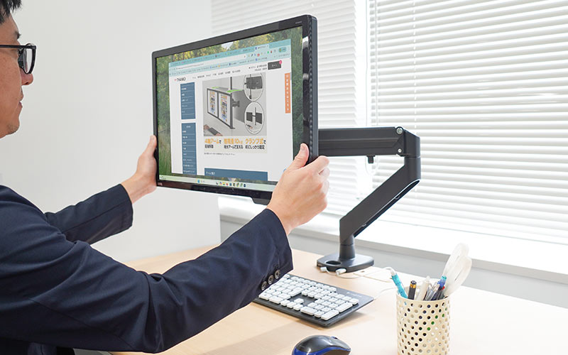 モニターアームプレミアム（ガスショック式）シングルタイプ