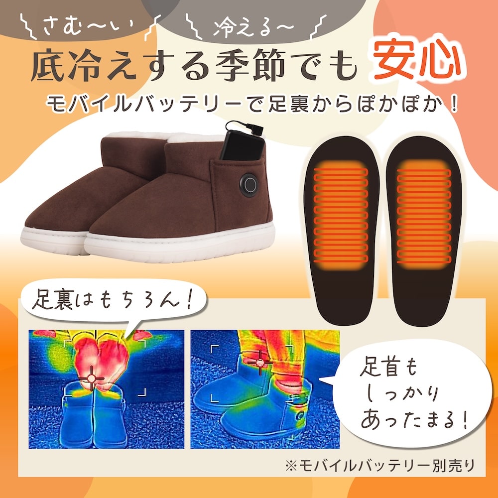 高出力ヒーターで底冷えの季節も安心