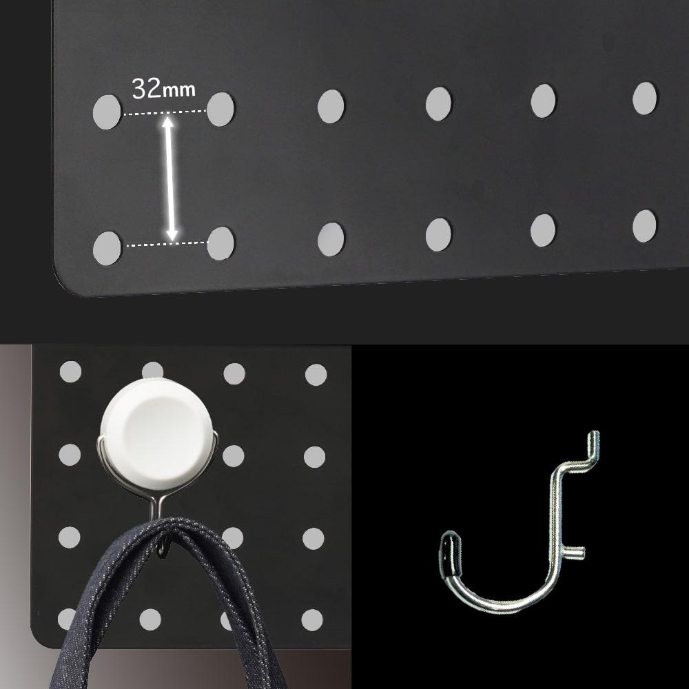 市販のピッチ幅32mm用アタッチメントや、マグネットも使用可能