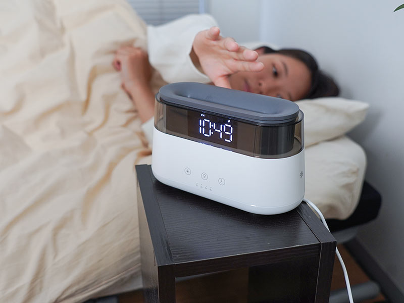 目覚まし機能付き焚き火イルミネーション加湿器