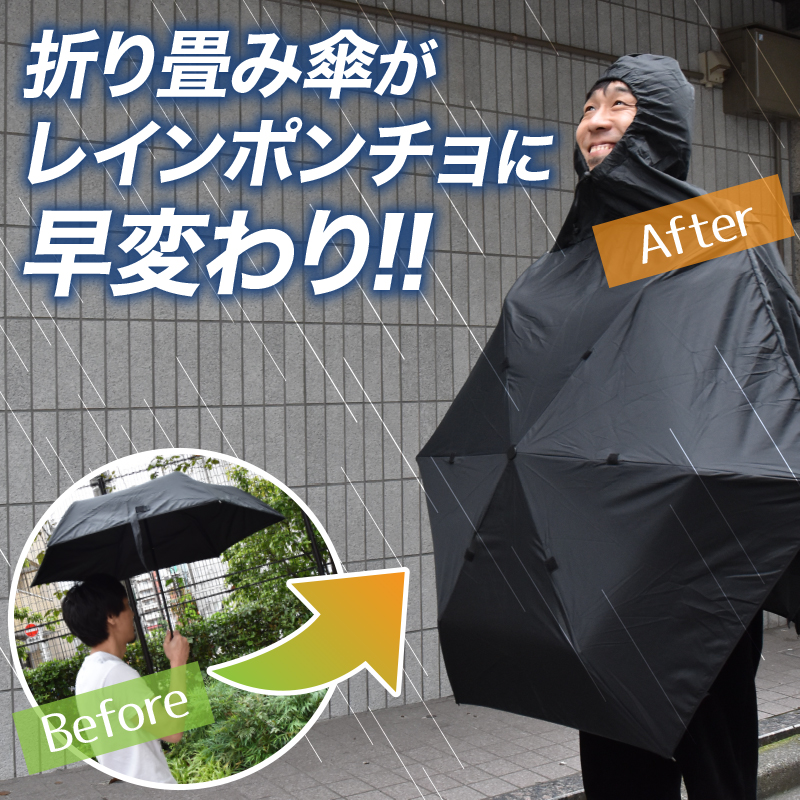 急な激しい雨でも安心して使える折りたたみ傘