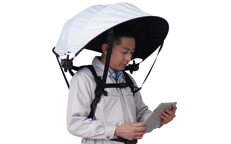 ハンズフリー背負える日傘