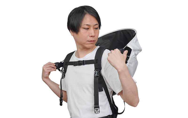 ハンズフリー背負える日傘