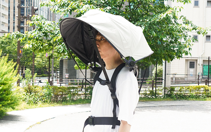ハンズフリー背負える日傘