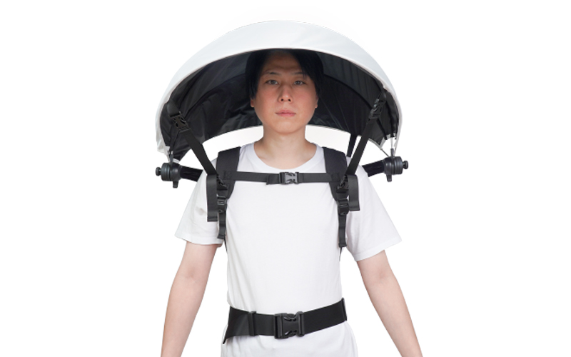 ハンズフリー背負える日傘