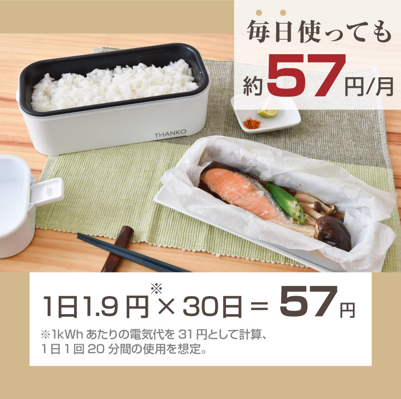 Thanko Ultra High Speed Lunch Box Rice Cooker for One personMADE TKFCLBRC Japan