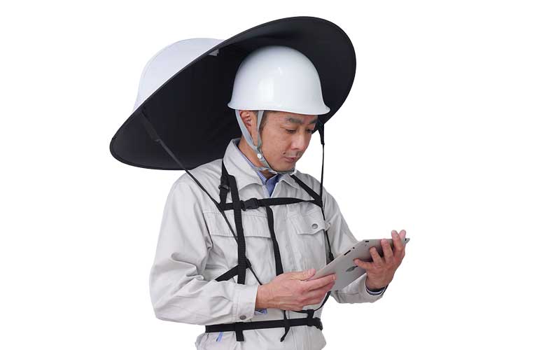 超コンパクト収納　折りたたみ式ハンズフリー日傘