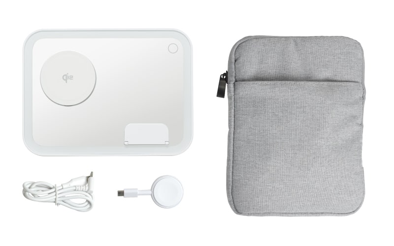 LEDミラー付き「3in1ワイヤレスチャージャー」